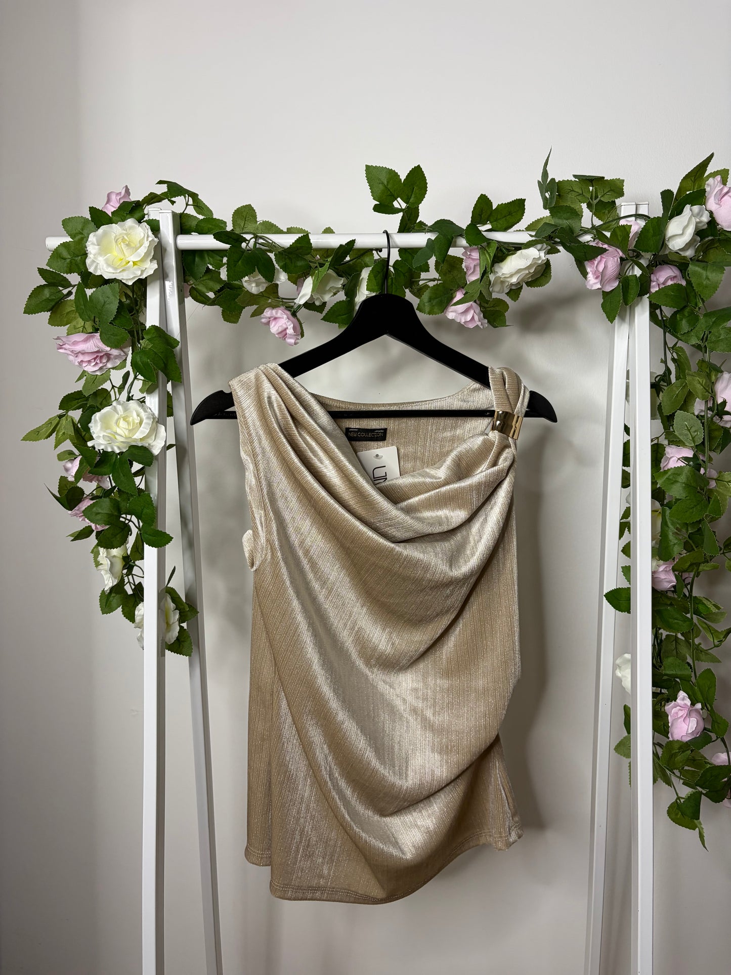 Haut pailleté beige