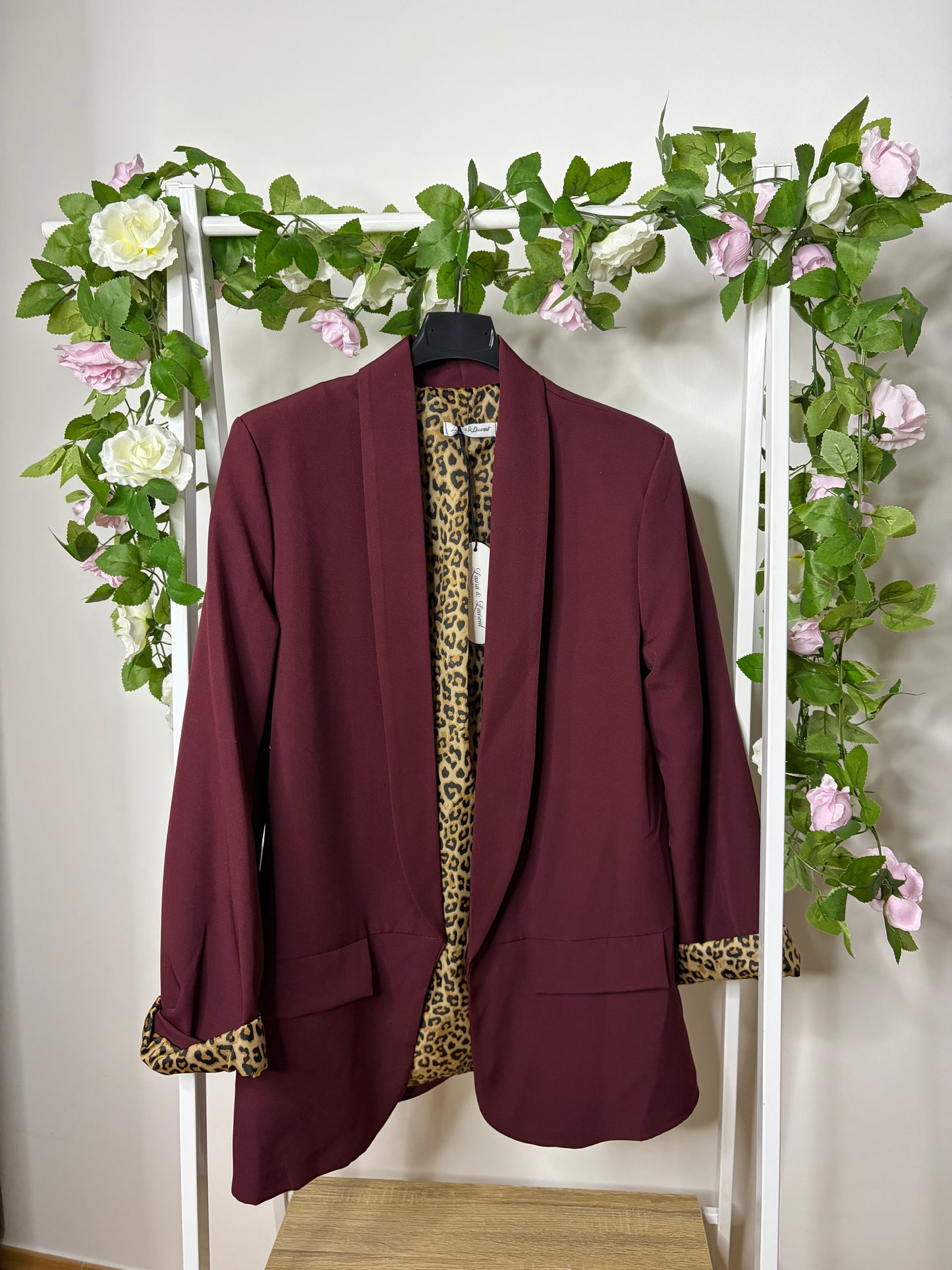 Blazer léopard bordeaux