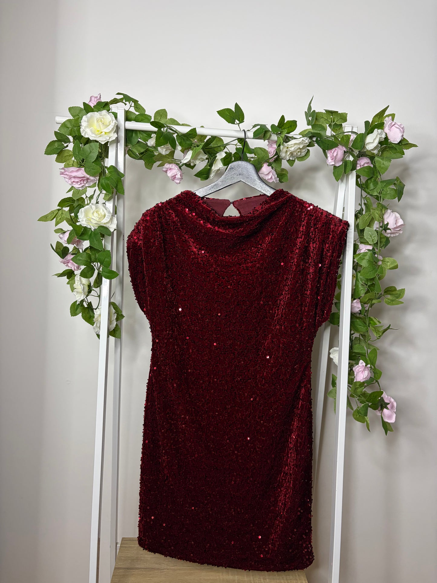 Robe pailletée rouge