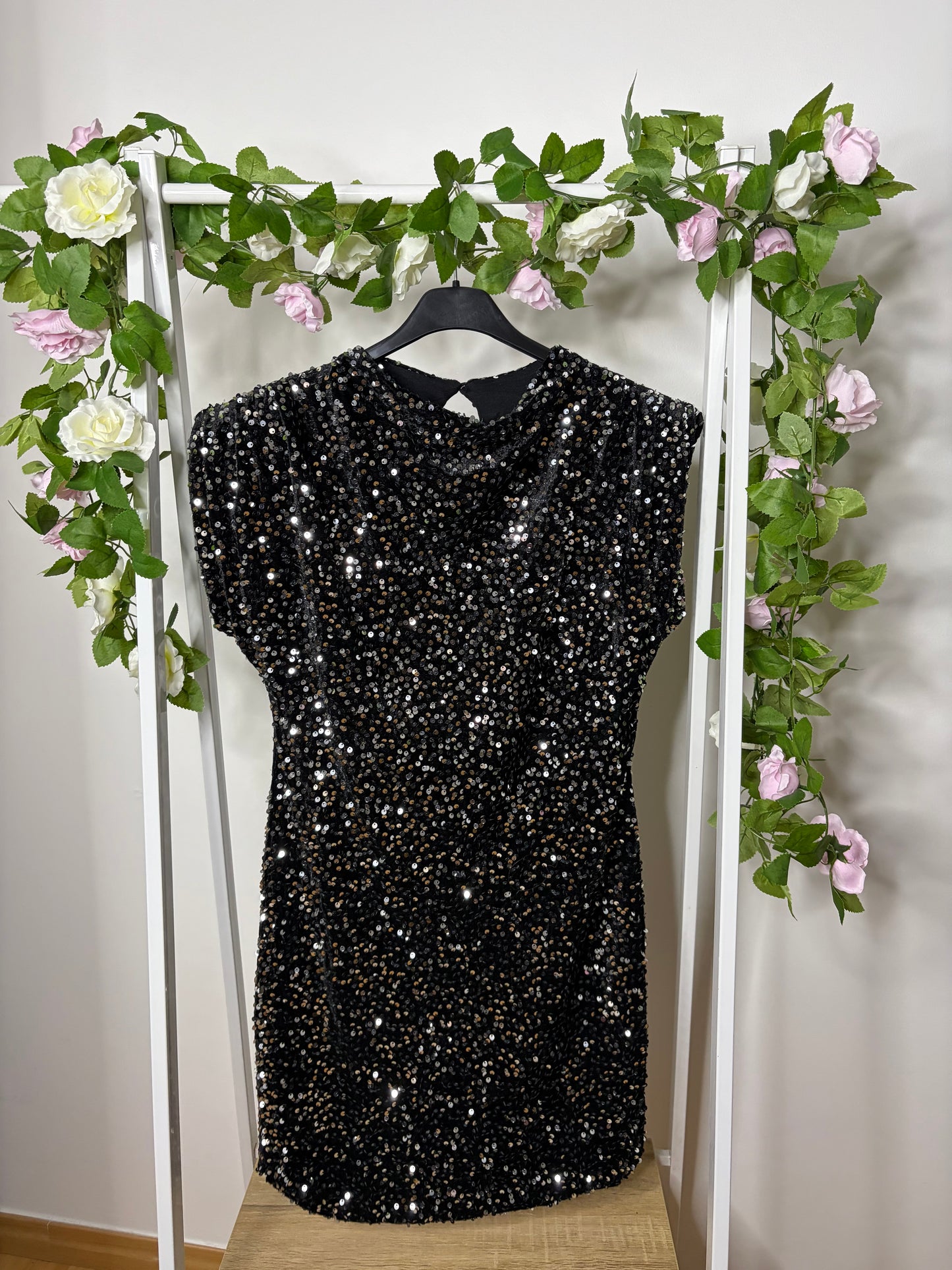 Robe pailletée argentée