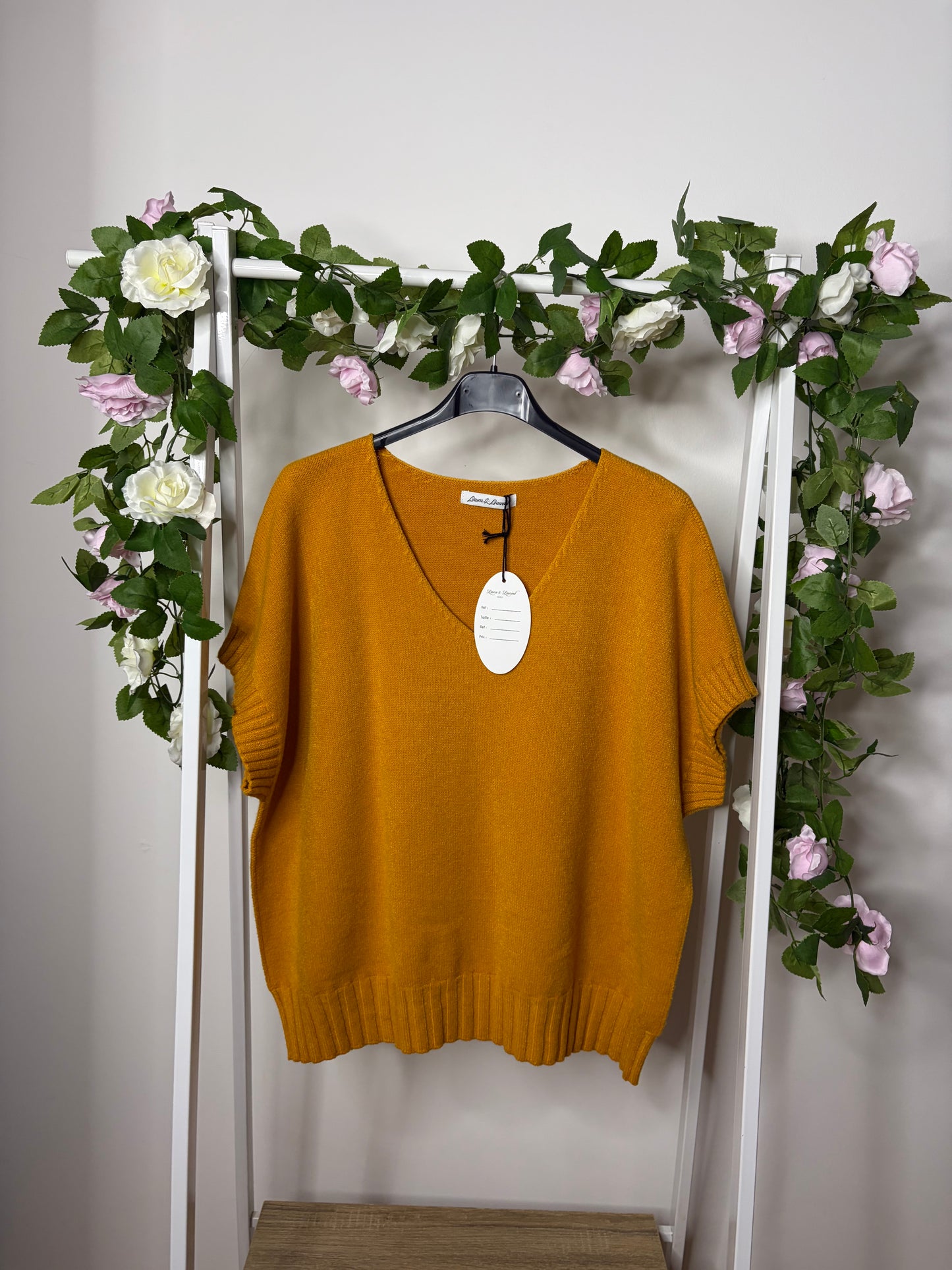 Pull sans manches moutarde