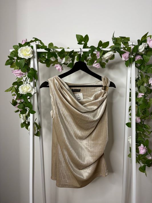 Haut pailleté beige