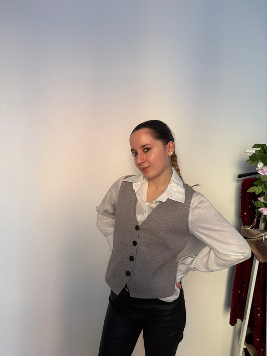Gilet sans manches gris
