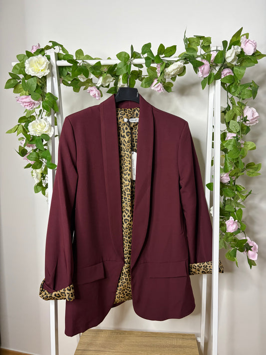 Blazer léopard bordeaux