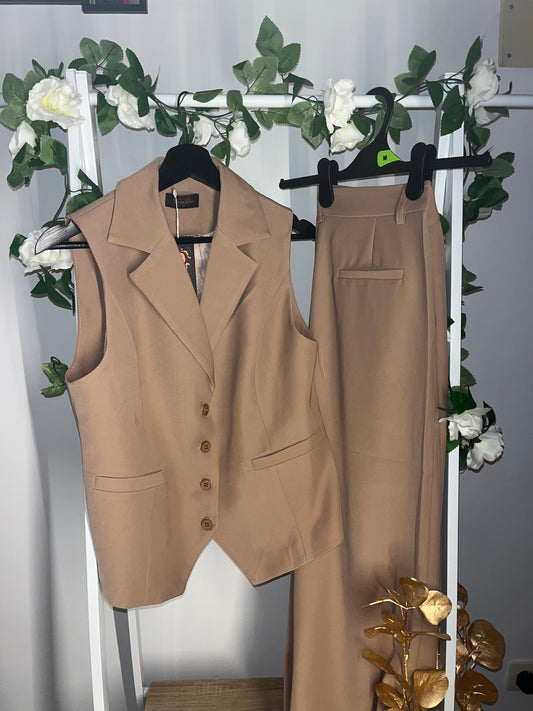 Ensemble blazer camel