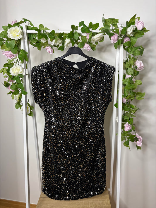 Robe pailletée argentée