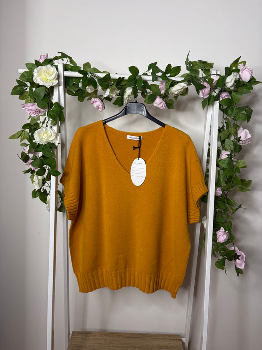 Pull sans manches moutarde